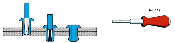 TECHNICAL PLASTIC AND METAL PARTS : 093 Rokut rivet - Gandini Fasteners